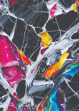 Abstract Swirl Painting