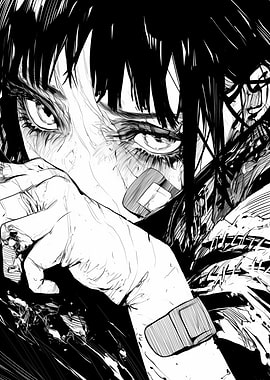 Anime Girl with Bandages