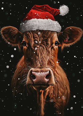 Festive Cow Christmas
