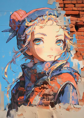 Anime Girl Mural