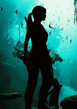 Silhouette of Women Warrior
