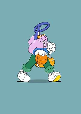 Cartoon Basketball Player