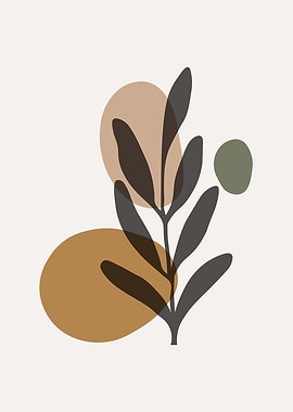 Abstract Branch with Circles