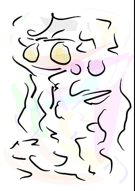 Abstract Faces with Swirls