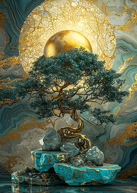 Golden Bonsai Tree