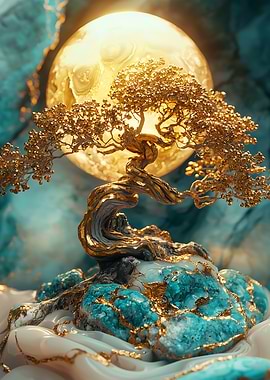 Golden Bonsai Tree