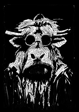 Cool Cow in Sunglasses