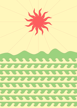 Sun and Waves Pattern