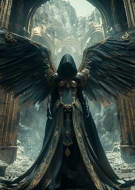 Dark Angel with Wings