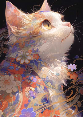 Cat in Kimono