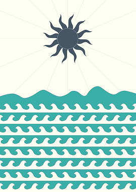 Sun and Waves Pattern