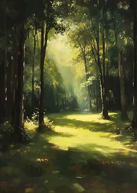 Sunlit Forest Path