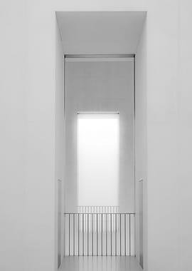 Minimalist White Hallway