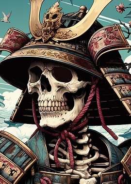 Japanese Samurai Skull