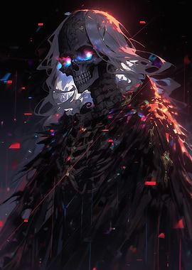 Skeleton with Glowing Eyes