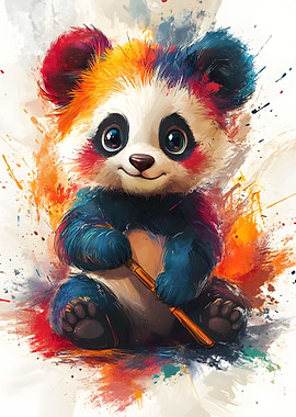 Colorful Panda Bear