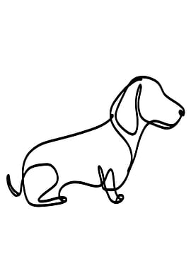 Dachshund Line Art
