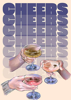 Cheers Toast Illustration