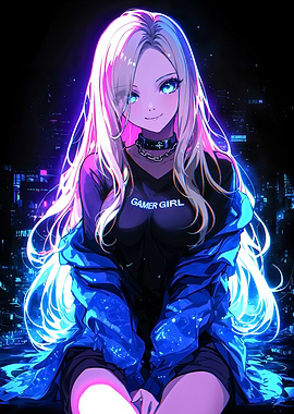 Gamer Girl Anime Glow