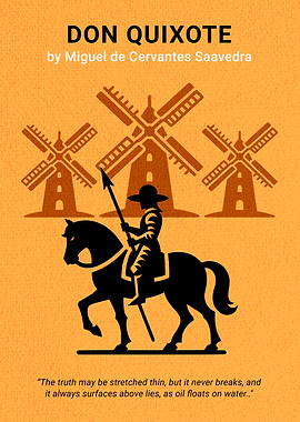 Don Quixote Minimalist Book Poster
