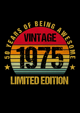 50 Years Old 1975 50th Birthday Vintage