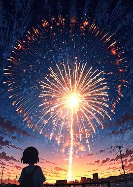 Anime Fireworks Night