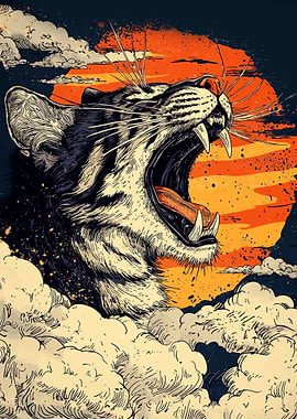 Tiger rage in the Clouds