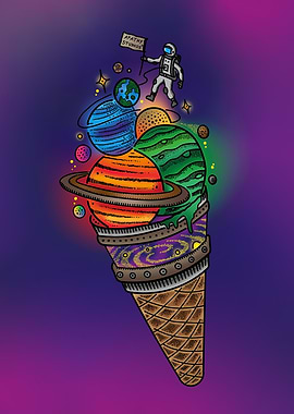 Space Ice Cream Cone