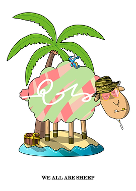 Sheep Island Illustration