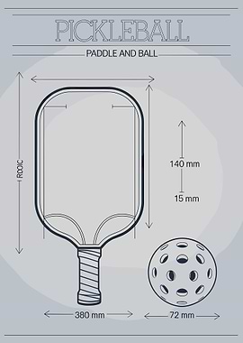 Pickleball Paddle and Ball