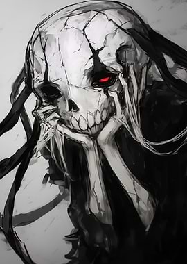 Skeletal Figure with Red Eye