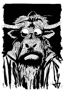 Cool Bull, Bull with Sunglasses