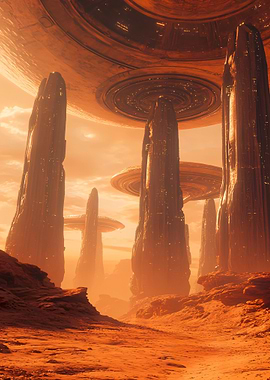 Futuristic Desert Cityscape