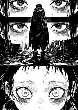 Manga Panel - Fearful Eyes