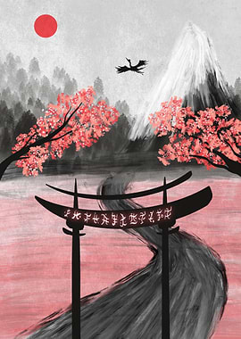 Japanese Mountain Landscape