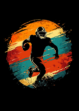 American Football Player Silhouette
