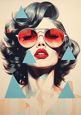 Woman with sunglasses Art