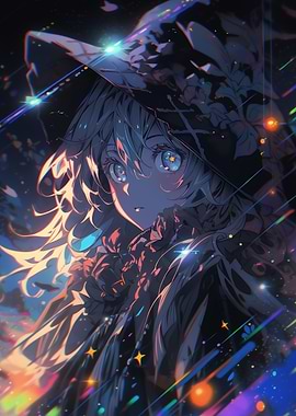 Anime Girl with Magical Glow