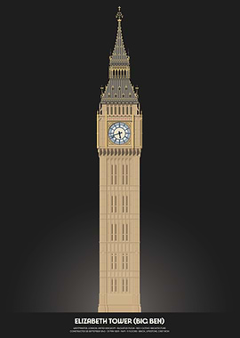 Big Ben Elizabeth Tower Illustration