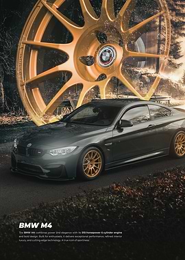 BMW M4 Poster - Power and Precision in Every Detail