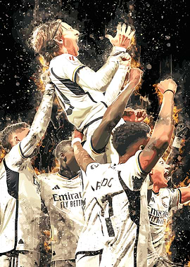 Luca Modric Soccer Celebration