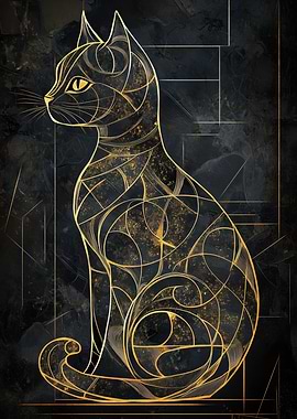 Kintsugi Black Cat