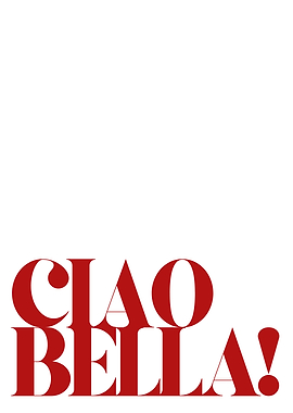 Ciao Bella! Red Text Art