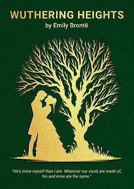 Wuthering Heights Minimalist Book Cover Art