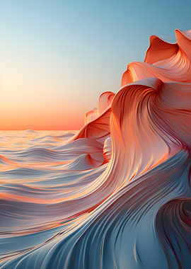 Abstract Wavy Landscape