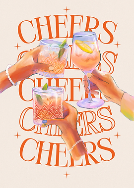 Cheers Toasting Illustration