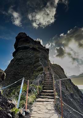 Stone Steps to Mountain Peak
