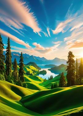 Serene Mountain Lake