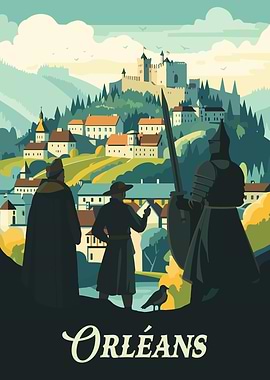 Orleans Board Game Inspired Illustration Poster