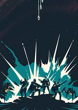 Space Battle Poster